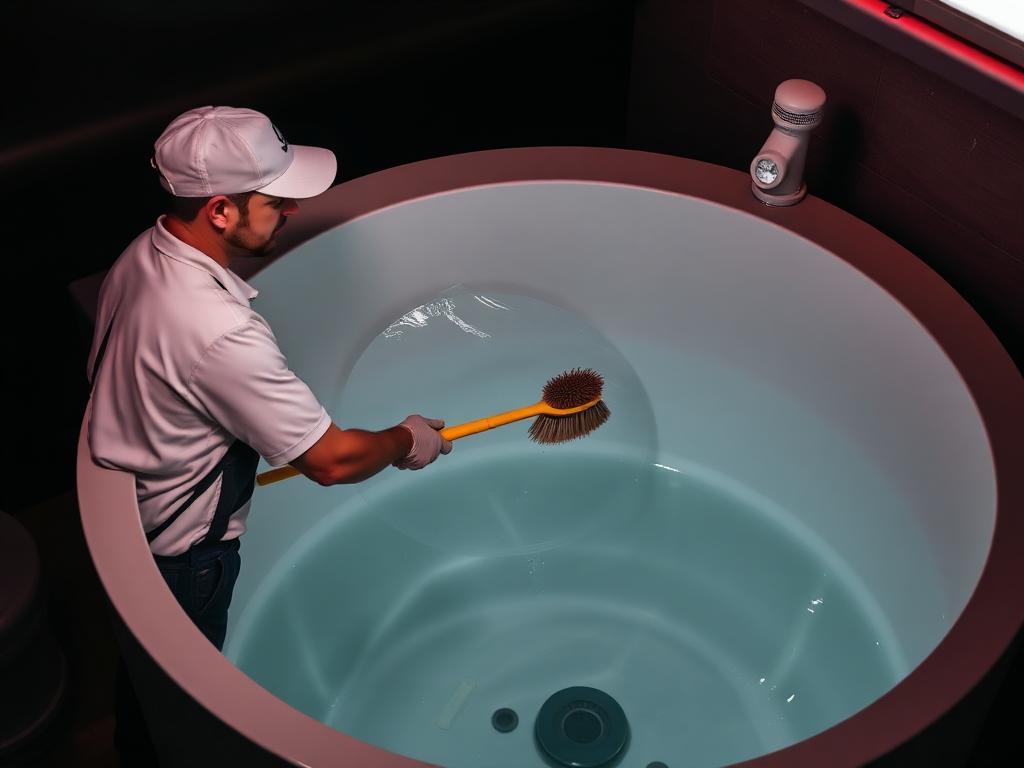 Limpeza profissional de caixa d'água